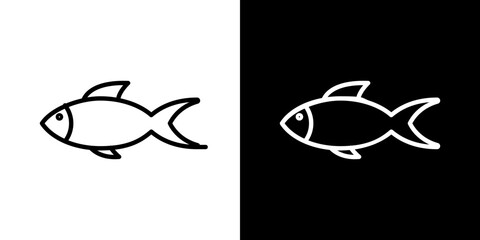 Sardine vector icon in thin line style