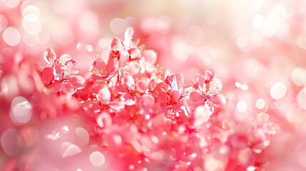 Fototapeta premium Beautiful pink blossoms in soft focus create a dreamy spring atmosphere