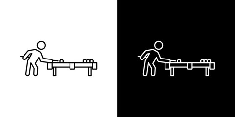 Snooker vector icon in thin line style