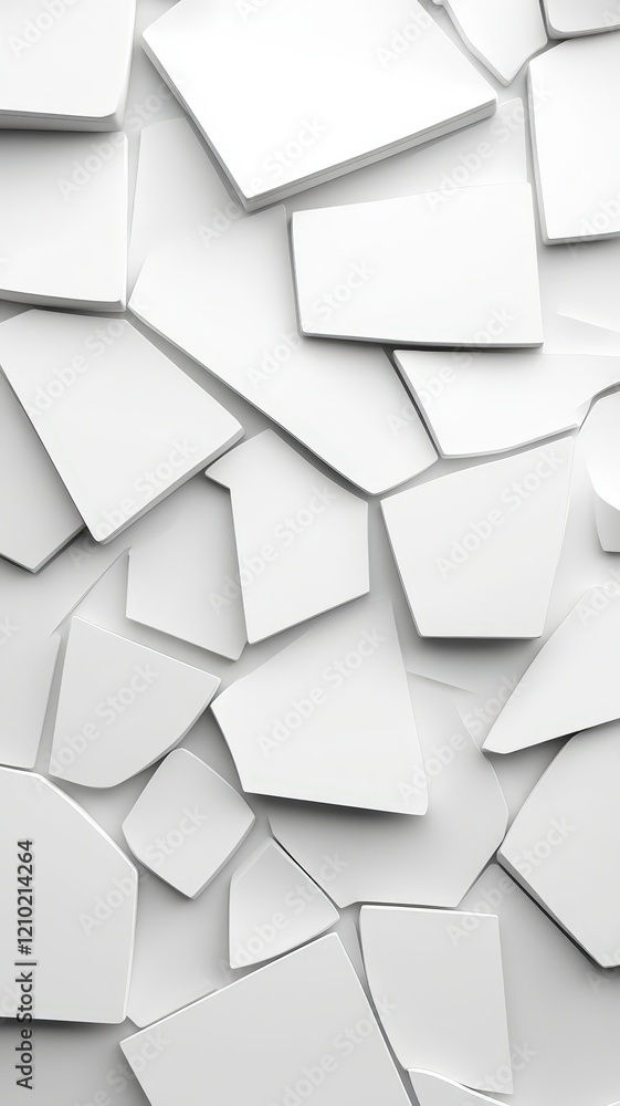 Aufkleber smooth white geometric flowing and creating an elegant, abstract pattern, ideal for background and d