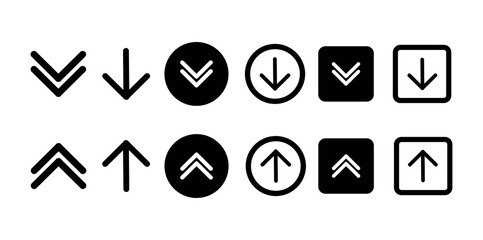 Download and Upload button set, download and upload for app, website, ui. transparent png and vector illustration