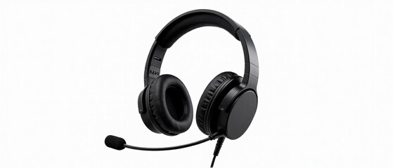 Black Gaming Headset - High-Quality AI Photo