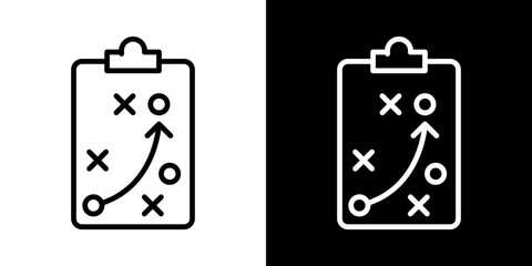 Strategy vector icon in thin line style