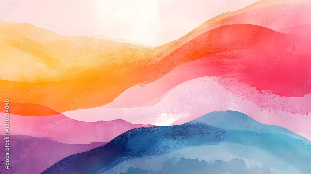 Poster soft and playful colorful abstract design with pastel tones whimsical textures and gradients for a d
