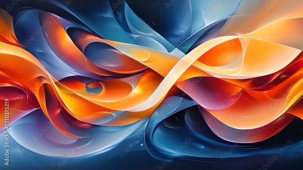 Poster captivating abstract design with candy like glossy smooth forms bold gradients and vibrant youthful 