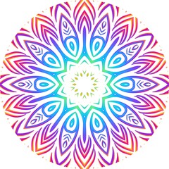 caleidoscope classic gradient flower art pattern of traditional tenun batik ethnic dayak ornament for wallpaper ads background sticker or clothing	