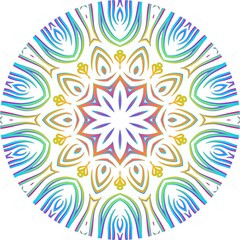 caleidoscope classic gradient flower art pattern of traditional tenun batik ethnic dayak ornament for wallpaper ads background sticker or clothing	