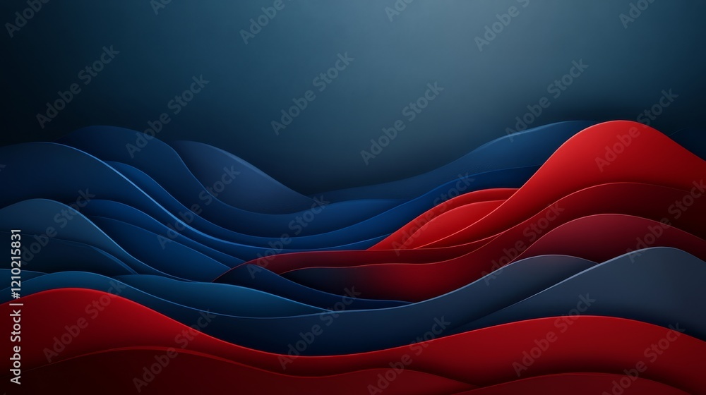 Aufkleber dynamic abstract background with flowing wavy shapes for modern design