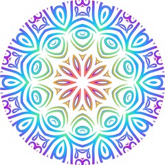 caleidoscope classic gradient flower art pattern of traditional tenun batik ethnic dayak ornament for wallpaper ads background sticker or clothing	