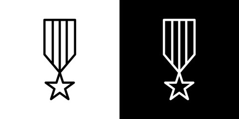 Veteran vector icon in thin line style