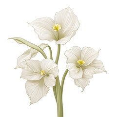 Fototapeta premium Pothos Epipremnum aureum flower PNG isolated on transparent background with lush green leaves 