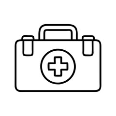 first aid kit icon, first aid kit line art - simple line art of first aid kit, perfect for first aid kit logos and icons