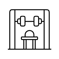 fitness center icon, fitness center line art - simple line art of fitness center, perfect for fitness center logos and icons