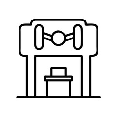 fitness center icon, fitness center line art - simple line art of fitness center, perfect for fitness center logos and icons