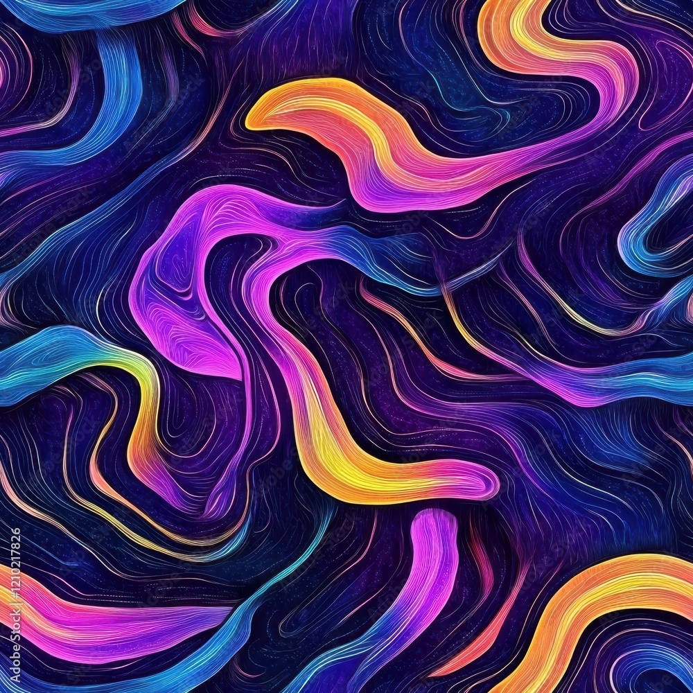 Aufkleber radiant watercolor doodle designs with swirling colors and dynamic patterns in a vibrant abstract st