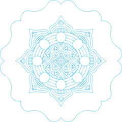 Beautiful flower art and mandala vector design