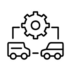 Obraz premium fleet management icon, fleet management line art - simple line art of fleet management, perfect for fleet management logos and icons