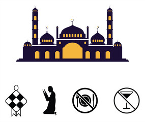 Ramadhan icon illustration