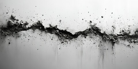 Cracked wall surface with debris highlighting structural damage and wear over time