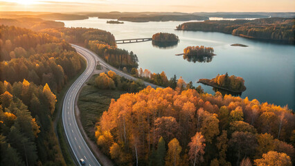 Obraz premium lake in autumn