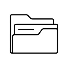 folder icon, folder line art - simple line art of folder, perfect for folder logos and icons