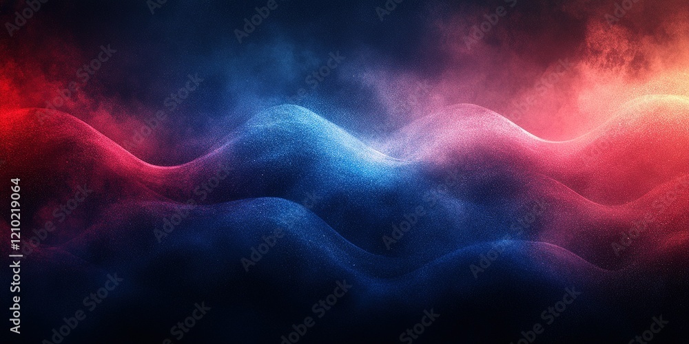 Aufkleber vibrant waves of red and blue light create a dynamic visual effect in a dramatic atmosphere