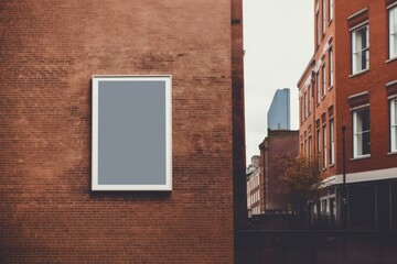 Advertisement architecture building poster