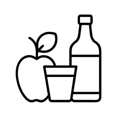 food beverage icon, food beverage line art - simple line art of food beverage, perfect for food beverage logos and icons