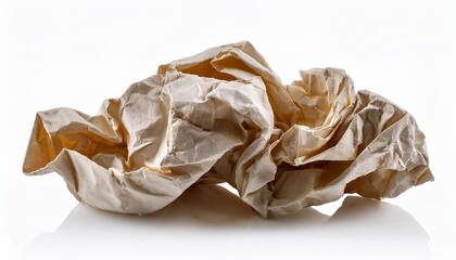 crumpled paper ball isolated