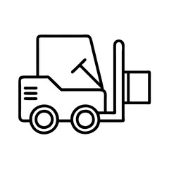 forklift icon, forklift line art - simple line art of forklift, perfect for forklift logos and icons