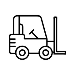 forklift icon, forklift line art - simple line art of forklift, perfect for forklift logos and icons