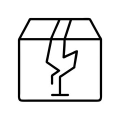 fragile package icon, fragile package line art - simple line art of fragile package, perfect for fragile package logos and icons
