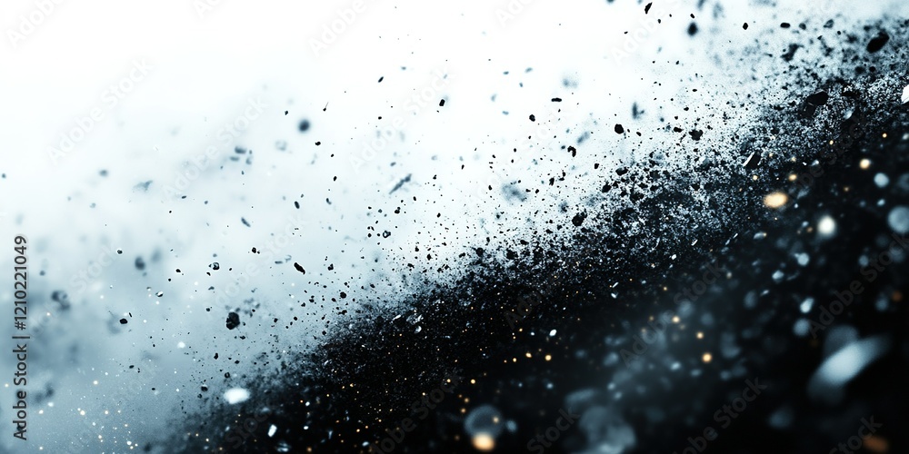 Poster dust particles scatter dynamically in a contrasting light environment