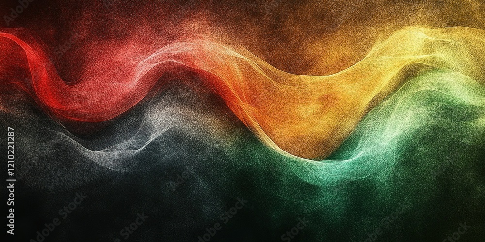Aufkleber abstract waves of color flowing smoothly through a dark background create a captivating visual exper