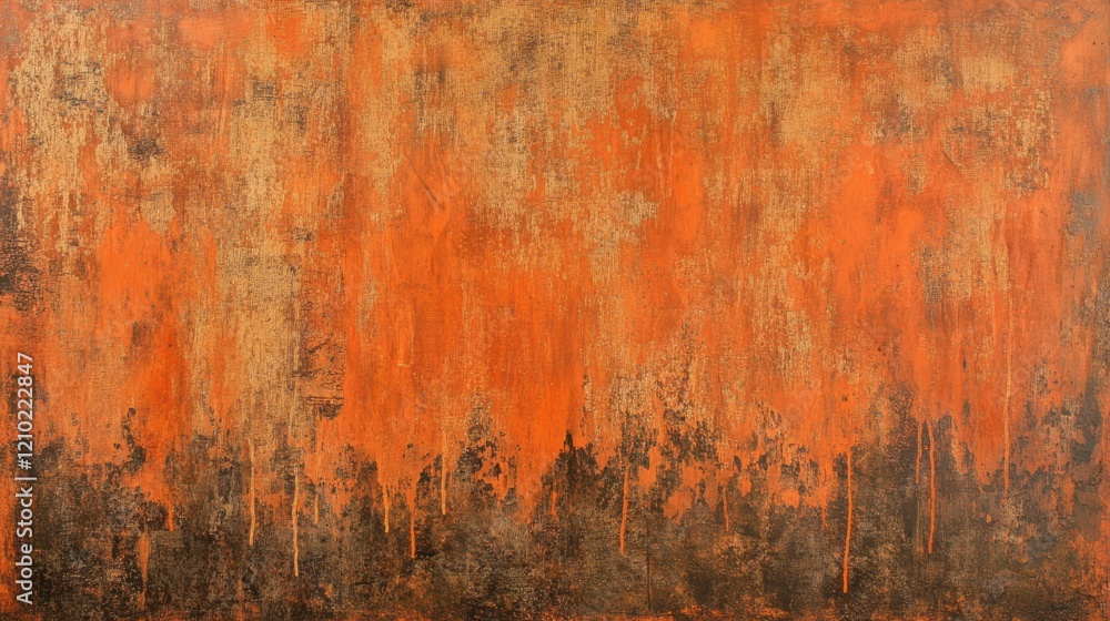 Poster distressed texture background in warm burnt tones with deep earthy undertones and dramatic textural 
