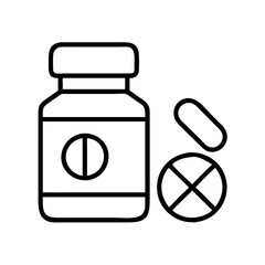 generic drug icon, generic drug line art - simple line art of generic drug, perfect for generic drug logos and icons