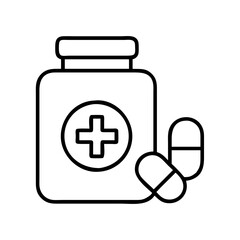 generic medicine icon, generic medicine line art - simple line art of generic medicine, perfect for generic medicine logos and icons