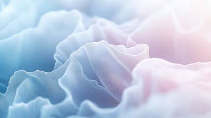 Obraz premium Soft waves of translucent fabric in pastel colors create an ethereal effect