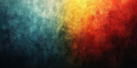Vibrant color gradient displaying a blend of blue, yellow, and red hues in an abstract background