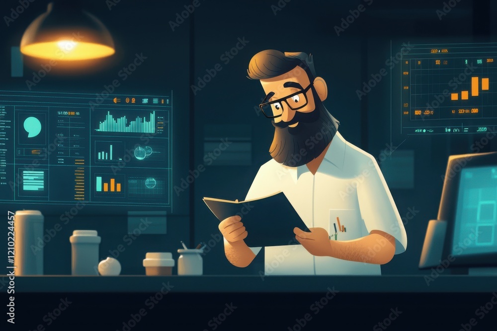 Poster interactive logistics management strategies for business efficiency in a tech-savvy environment deta
