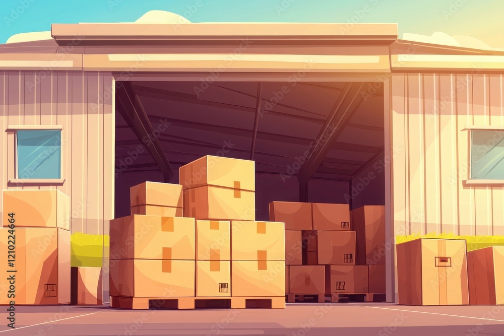 Poster cargo storage unit with real-time inventory monitoring warehouse digital inventory management indust