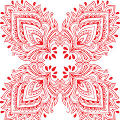 Beautiful flower art and mandala vector design