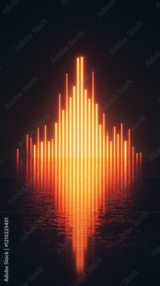 Poster music streaming visualization digital art abstract studio environment dynamic viewpoint entertainmen