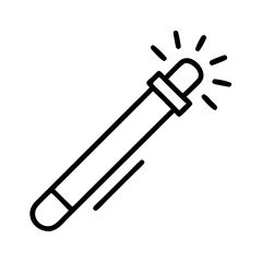 glow stick icon, glow stick line art - simple line art of glow stick, perfect for glow stick logos and icons