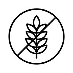 gluten free icon, gluten free line art - simple line art of gluten free, perfect for gluten free logos and icons