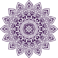 Beautiful flower art and mandala vector design