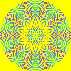 caleidoscope classic gradient flower art pattern of traditional tenun batik ethnic dayak ornament for wallpaper ads background sticker or clothing	