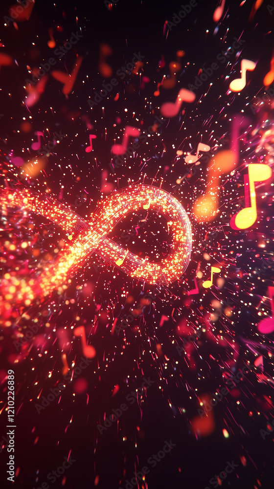 Poster exploring the vibrant world of music streaming and entertainment through innovative music applicatio