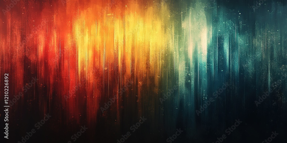 Poster abstract pattern blending vibrant colors with a gradient effect in a textured display
