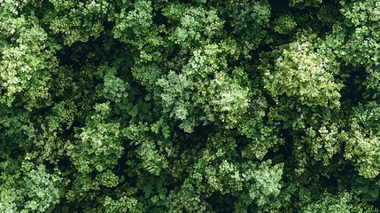 Aerial view of lush green forest canopy. Background texture for design